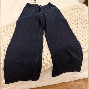 HALARA Dark Blue Wide-Leg Jeans